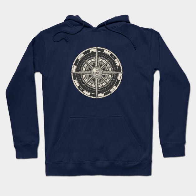 Vintage nautical compass rose Hoodie by oceanys